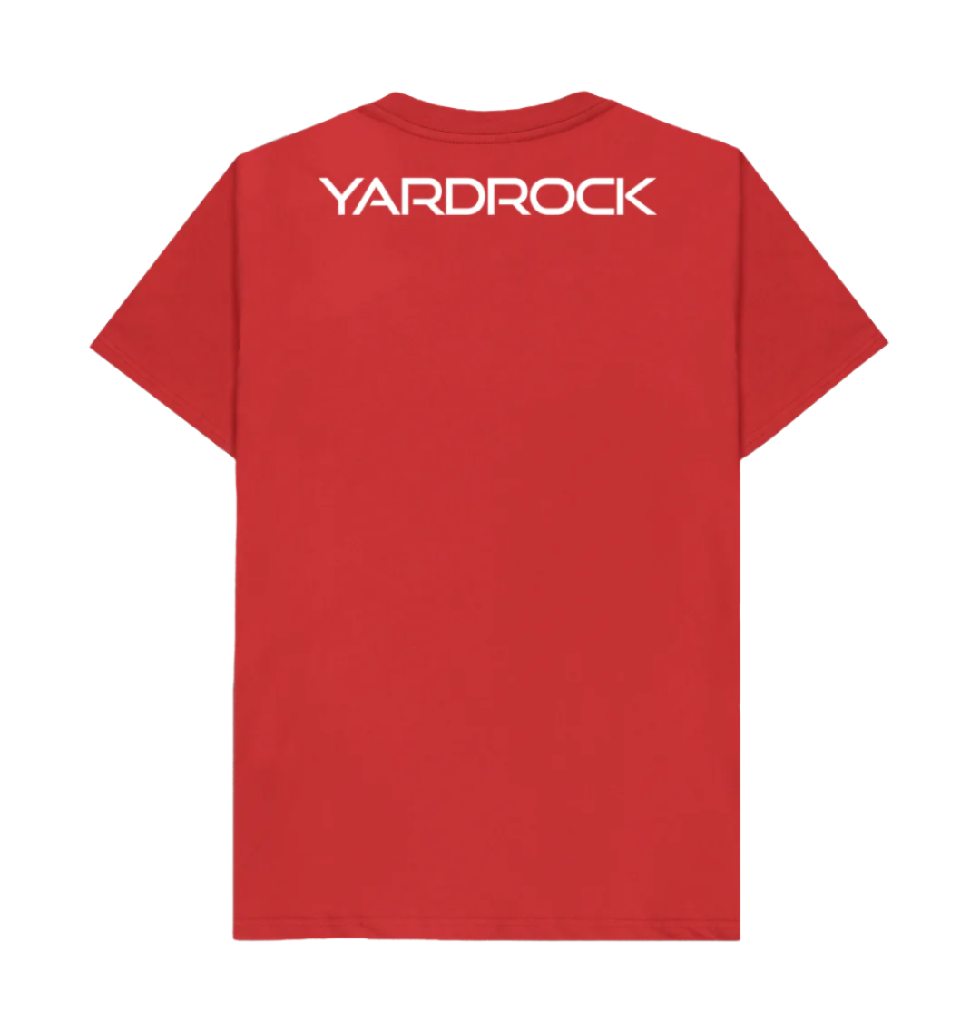 Red back of Yardrock Classics T Shirt