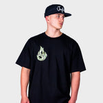 Black BOF X Jnglst Green Camo Fire Relaxed Fit T-Shirt