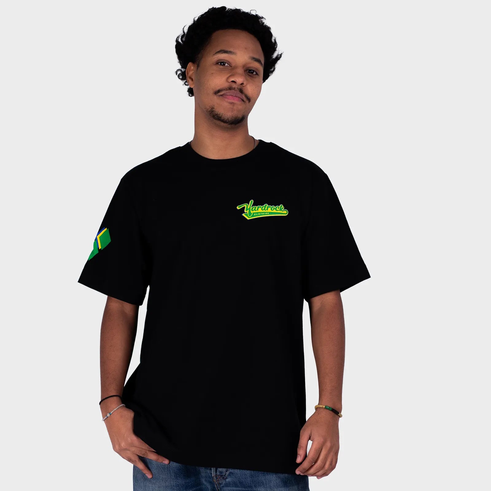 Black Relaxed Fit Diamonds T-Shirt