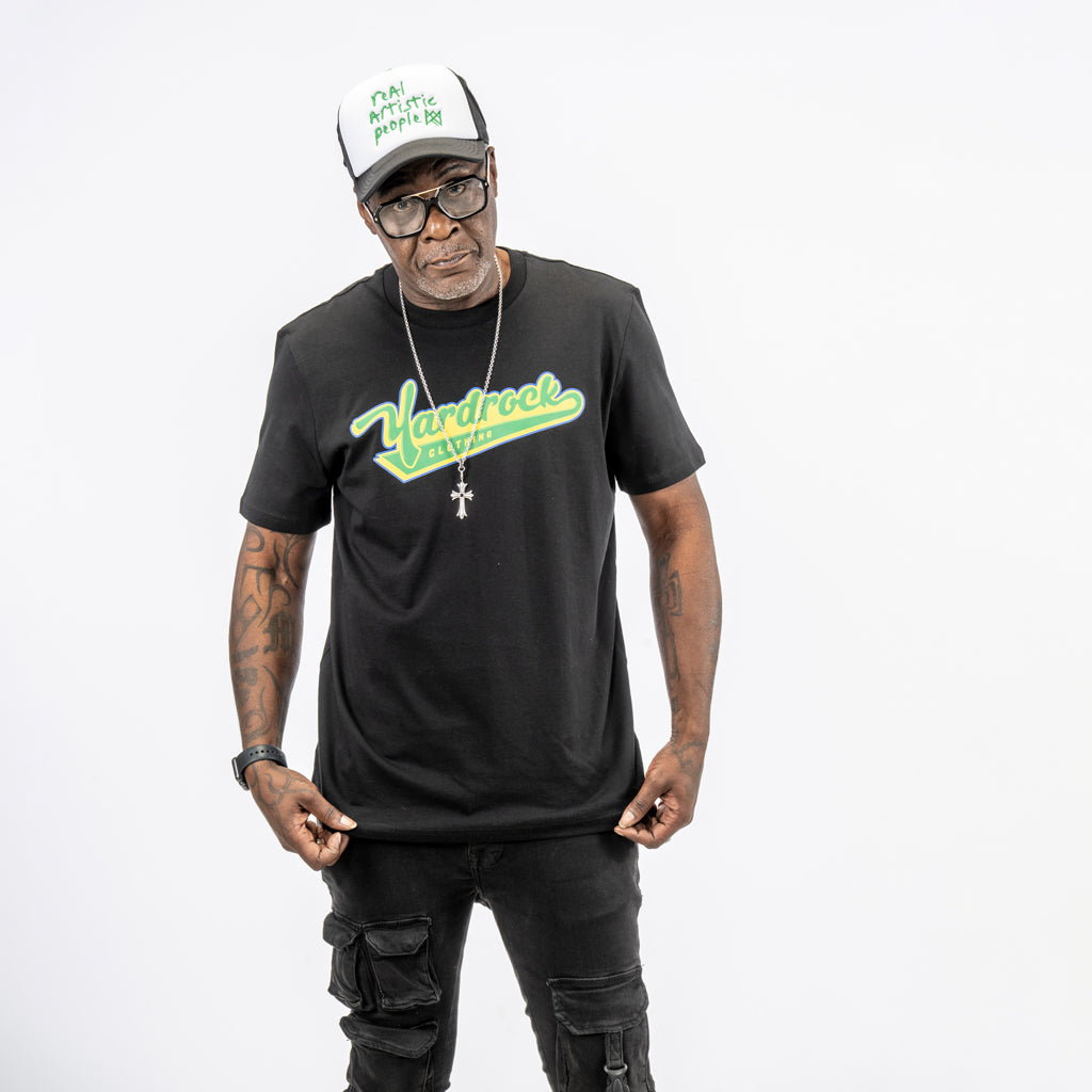 Vincey Swoosh Black T Shirt