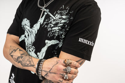 Arm embroidery on Born Outta Fire T-Shirt