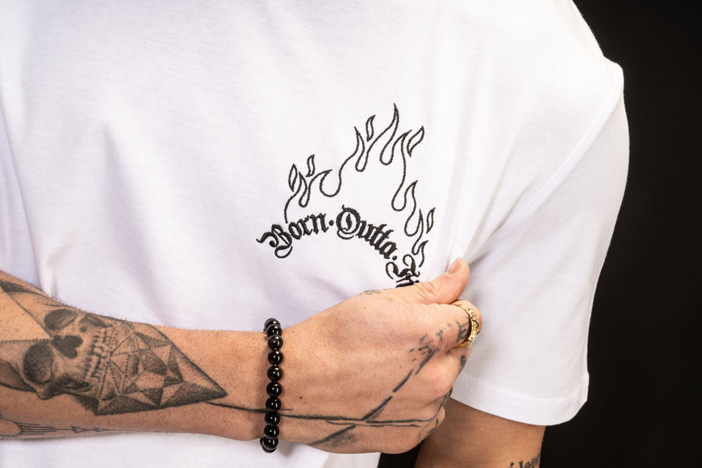 Ashen Glow T-Shirt front embroidery