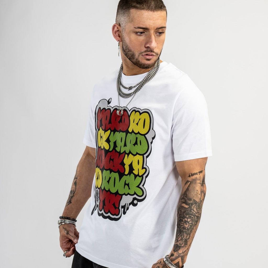 white junglist t shirt