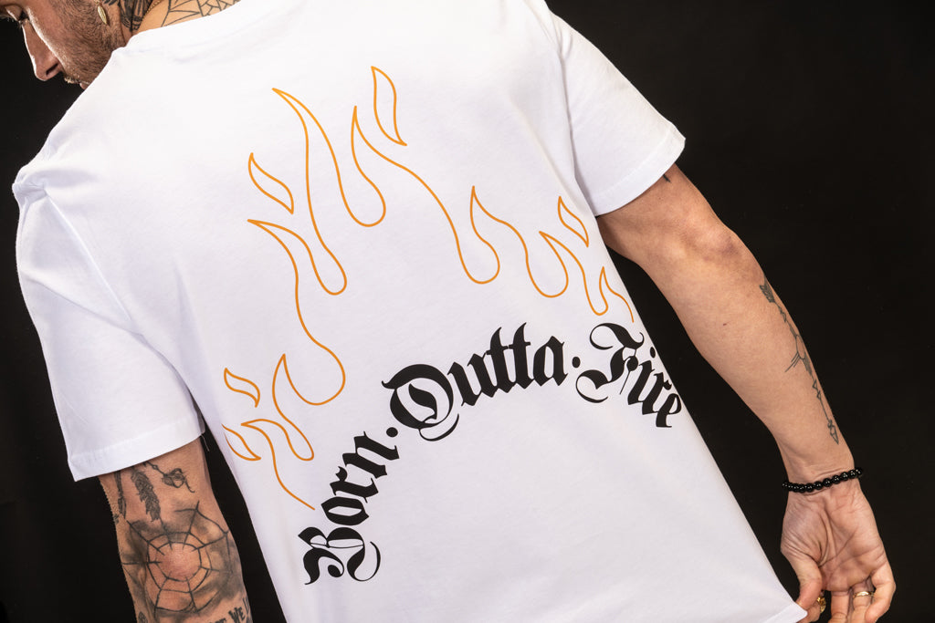 White Born Outta Fire fames design