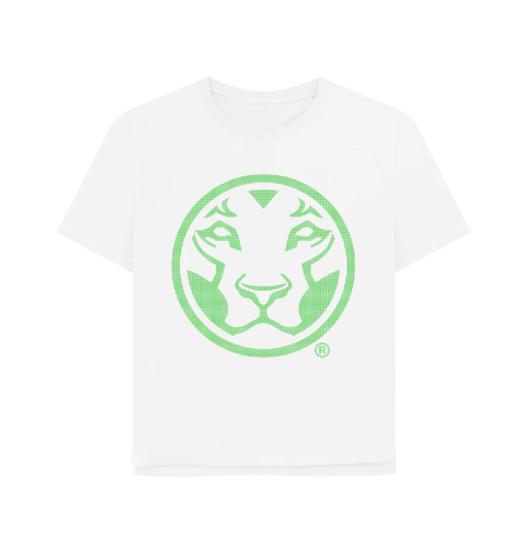 White Yardrock Lion 2024 Green Relaxed Fit Women's Tee