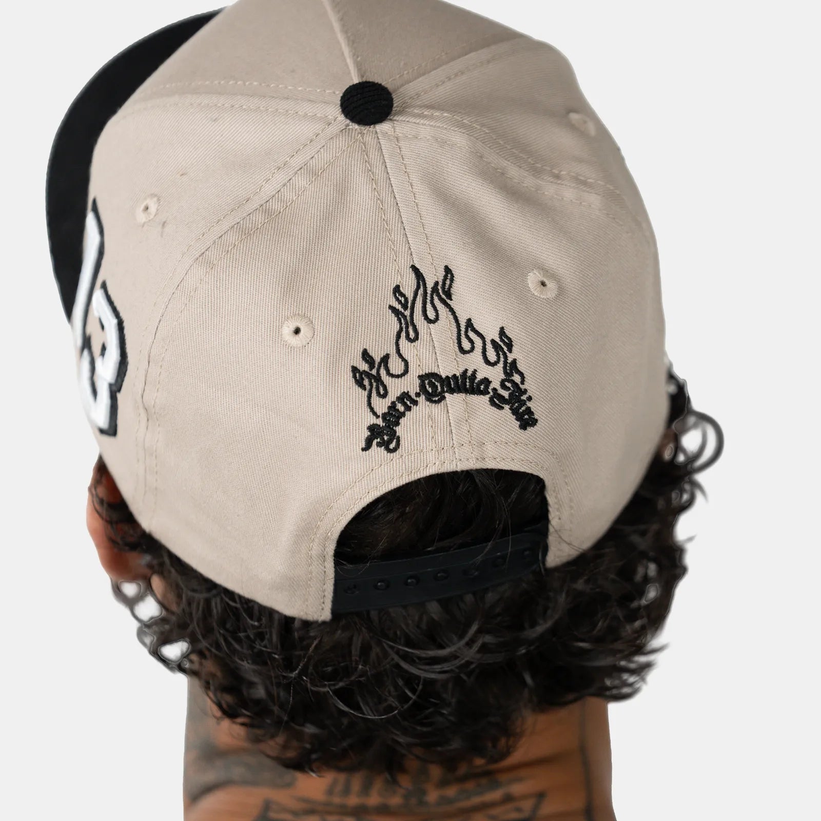 Born Outta Fire x Yardrock 5-Panel Snapback Cap - Beige