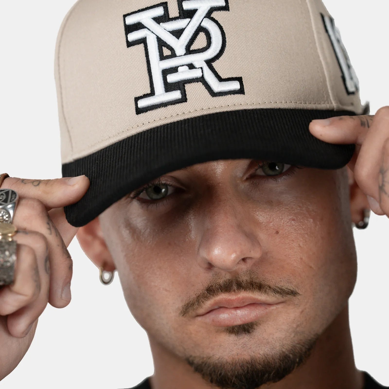 Yardrock x Born Outta Fire 5-Panel Cap - Beige
