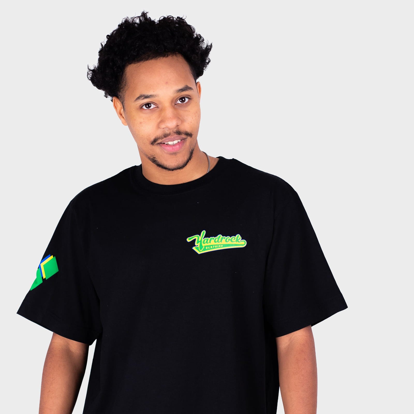 Black Relaxed Fit Diamonds T-Shirt