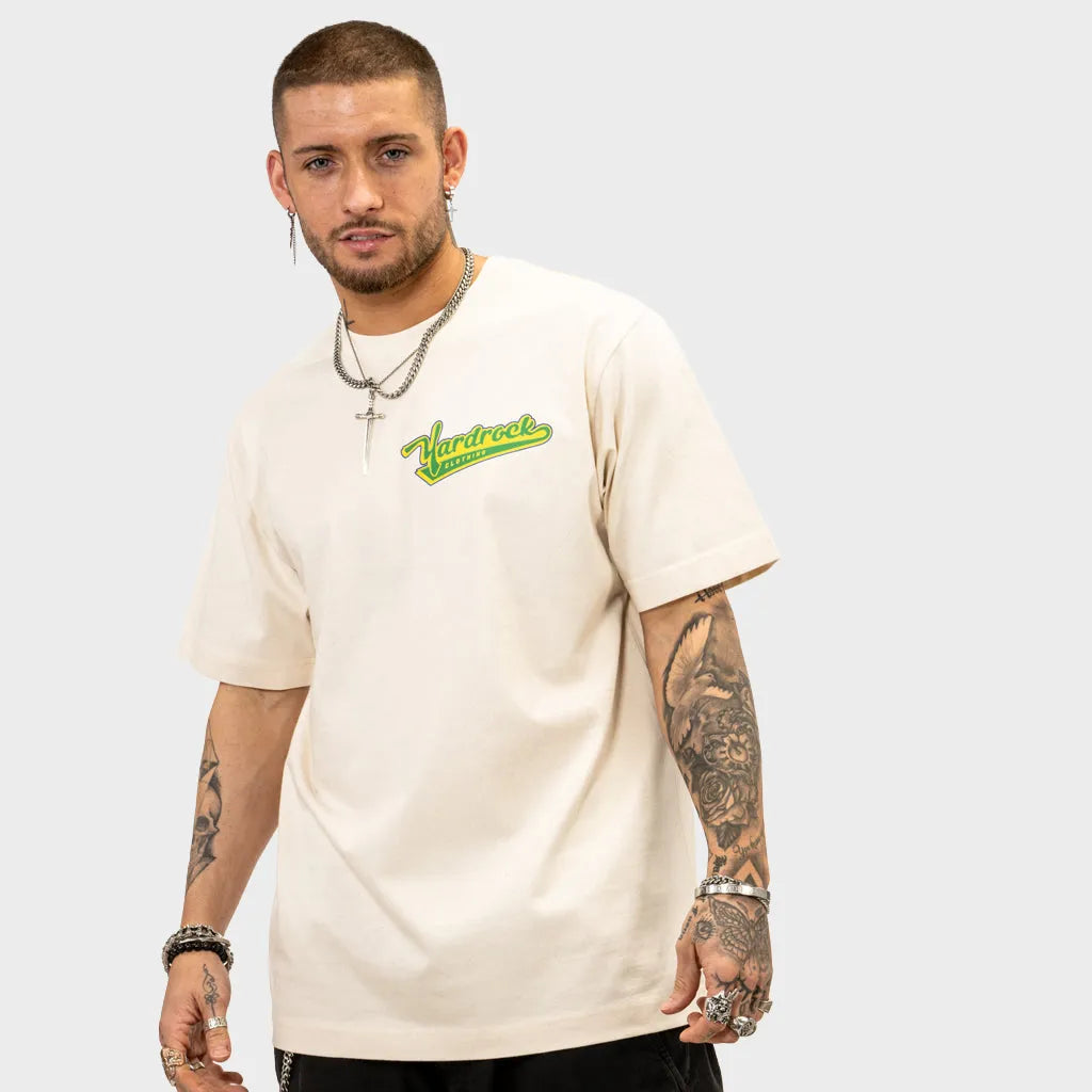 Vincey Swoosh Oversized Natural T-Shirt