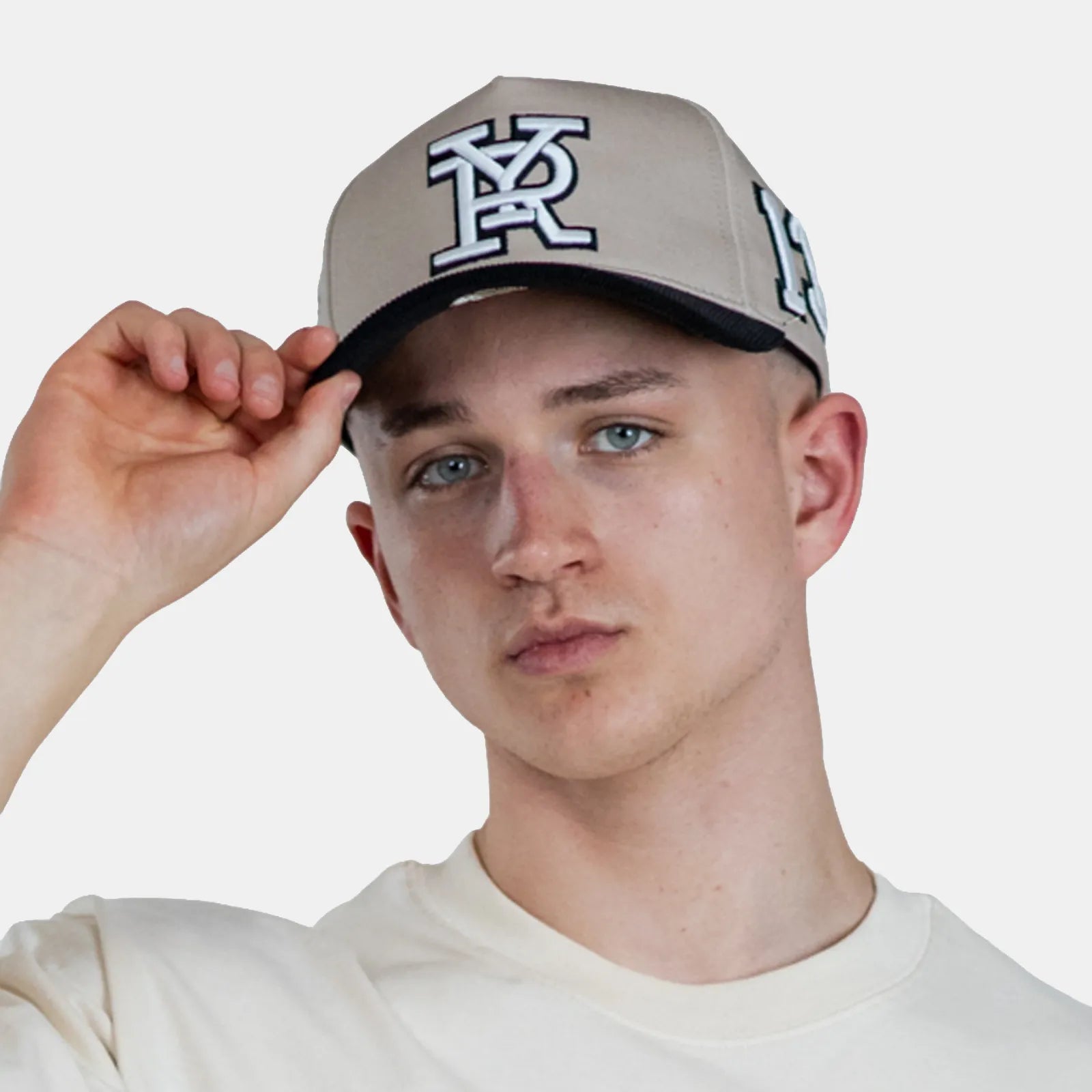 Born Outta Fire x Yardrock 5-Panel Snapback Cap - Beige