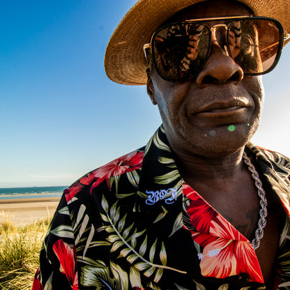 Marvellous Cain wears the Yardrock BOF shirt