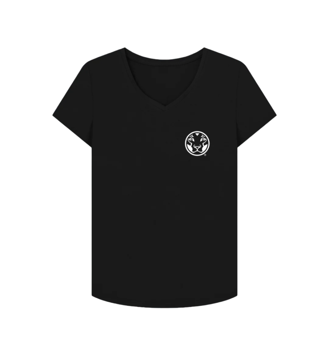 Black Yardrock Women's V Neck T-Shirt